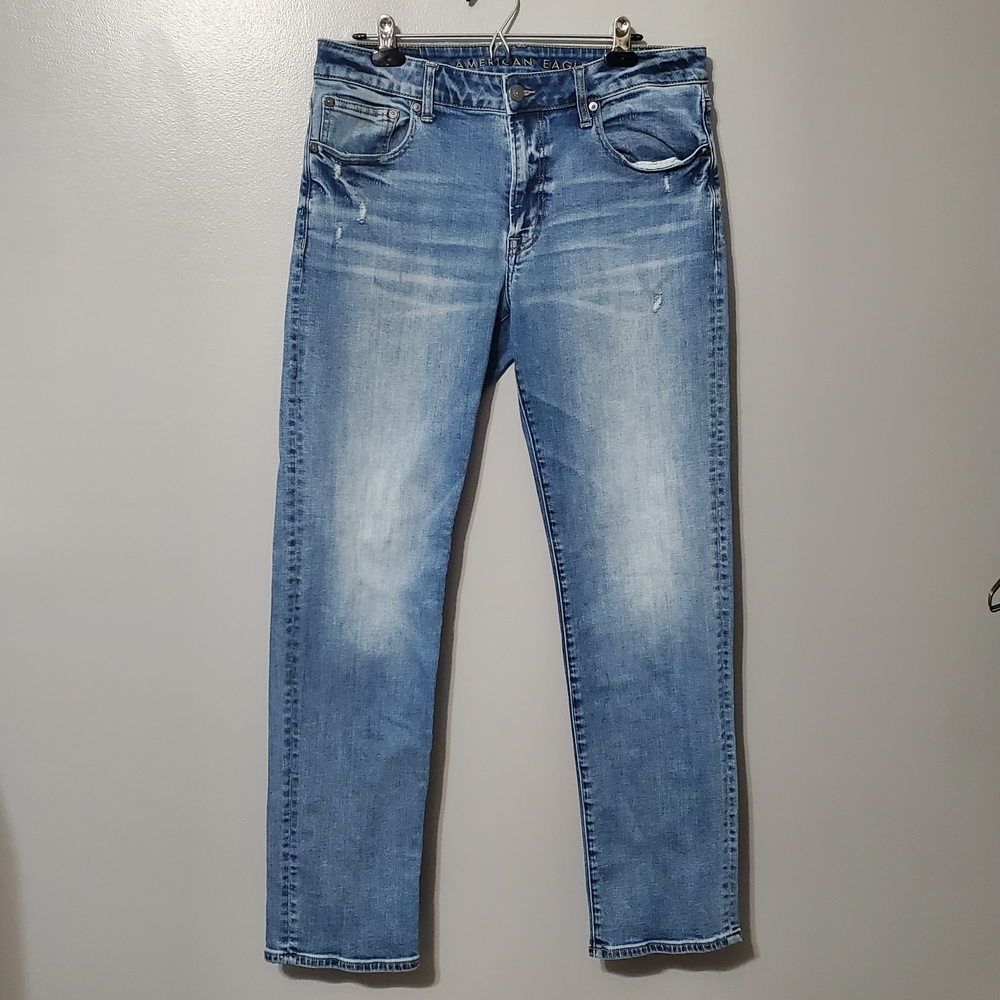 American Eagle Outfitters Blue Men's Jeans Lightly Distressed Size 34x34